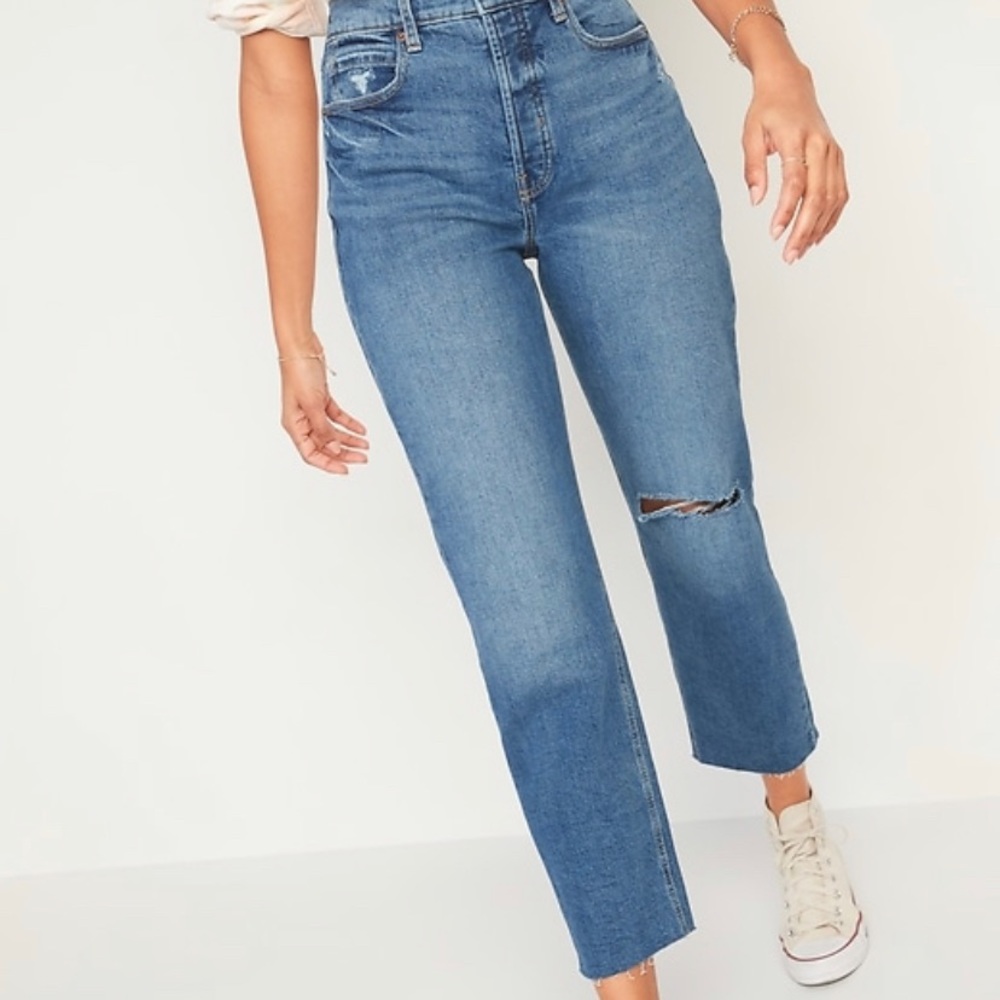 Old Navy Sky-Hi Straight Jean